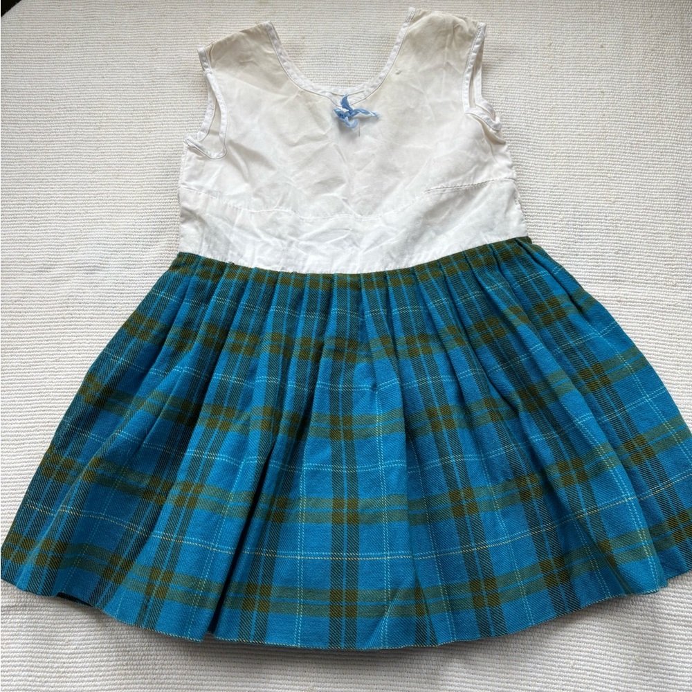 Vintage Plaid Girls Dress